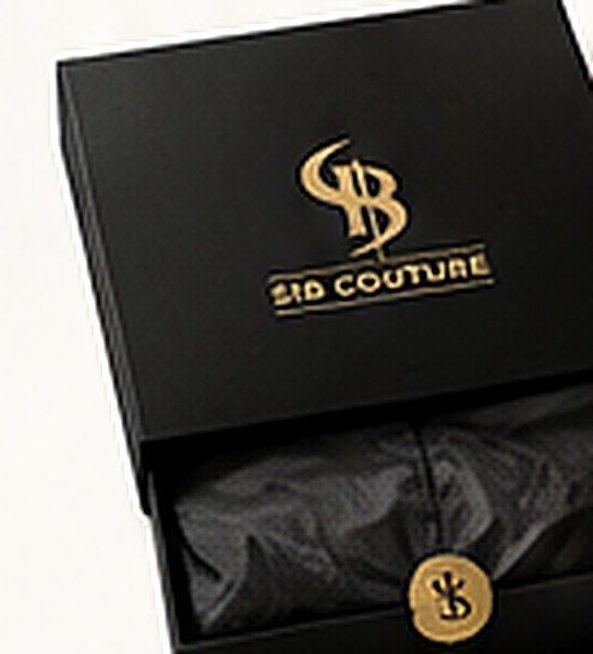 Branded SIB Couture garment box and suit carrier